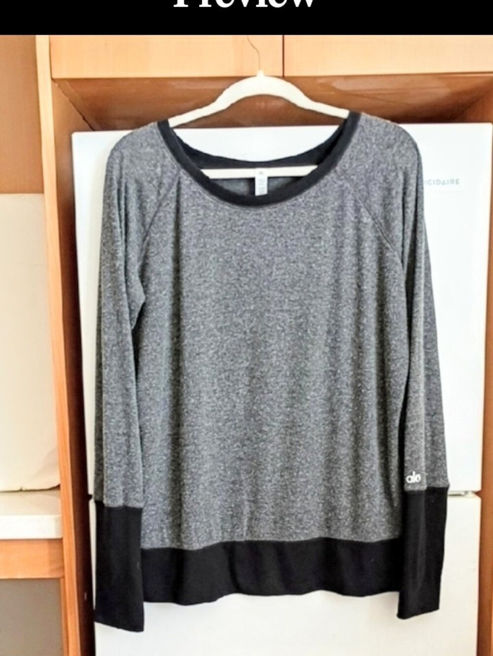 Alo Yoga Fleece Textured Sweater Sweatshirt sz L